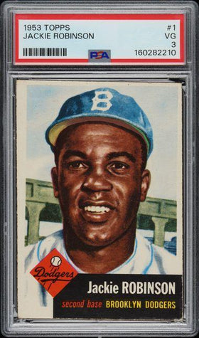 1953 TOPPS #1 JACKIE ROBINSON PSA 3