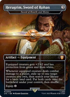 Sword of Hearth and Home (LTC-354) - Tales of Middle-earth Commander / Herugrim, Sword of Rohan (Borderless) Foil