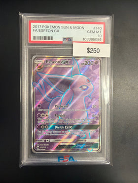 Pokemon 2017 Espeon GX #140 PSA 10