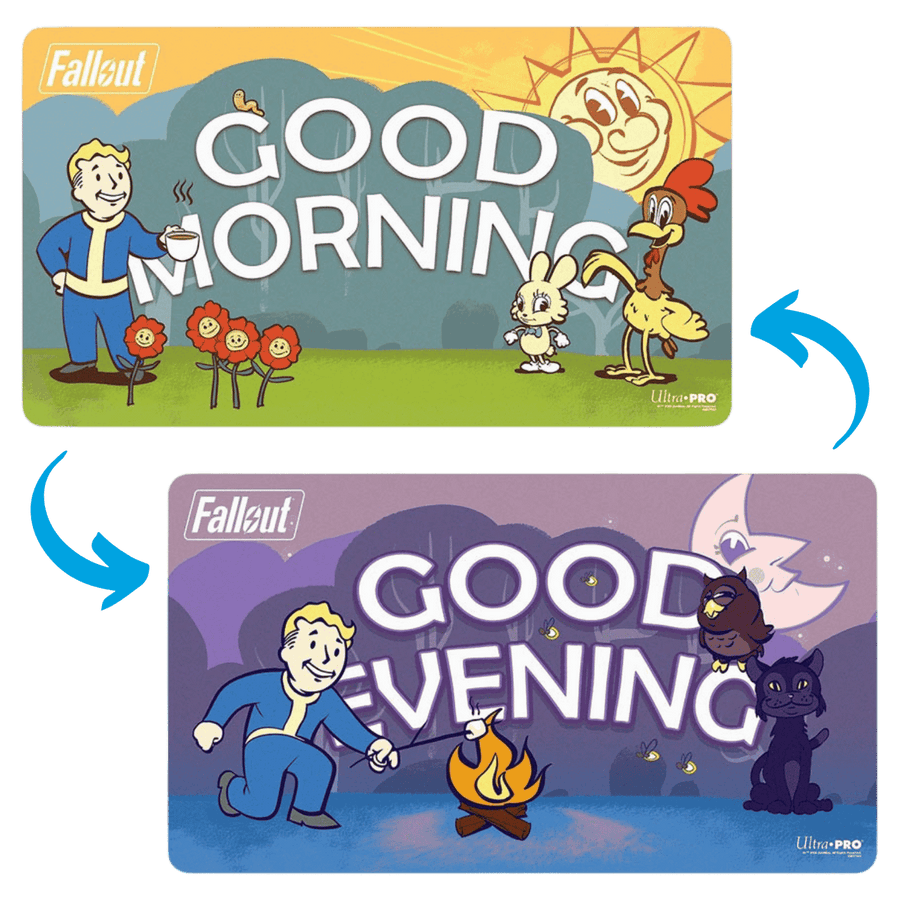 Ultra Pro Playmat: Fallout - Vault Boy "Good Morning/Good Evening" (Double-Sided) (PREORDER)