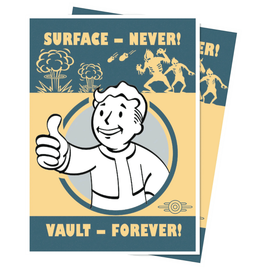 Ultra Pro Sleeves: APEX - Fallout - Vault Boy "Surface - Never! Vault - Forever!" (105ct) (PREORDER)