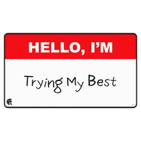 Ultra Pro Playmat: I’m Trying (Black Stitched) (PREORDER)
