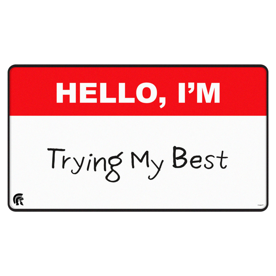 Ultra Pro Playmat: I’m Trying (Black Stitched) (PREORDER)