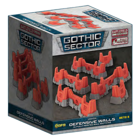 Battlefield in a Box: Gothic Sector - Legion Defensive Walls (Red) (PREORDER)