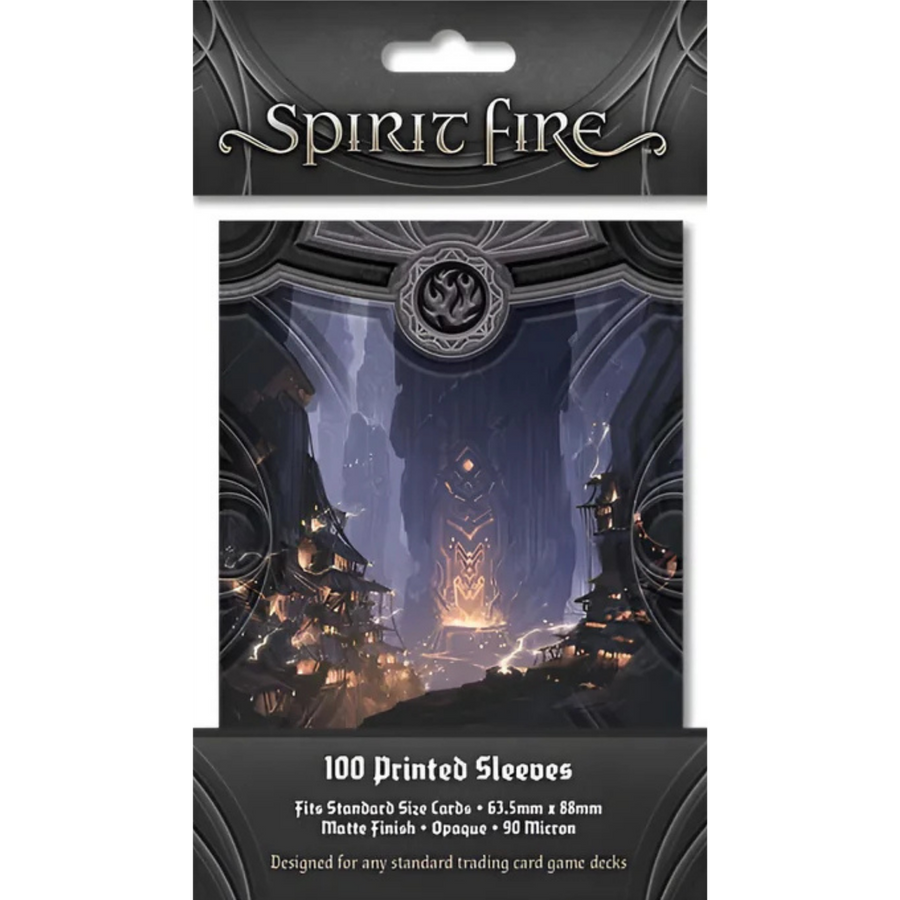 Spirit Fire: Opaque Printed Card Sleeves - Secret Chamber (Black) (100ct) (Add to cart to see price) (PREORDER)