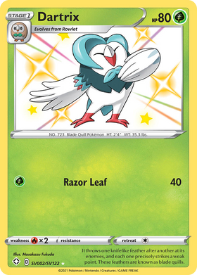 Dartrix Sv002 122 Shiny Vault Holofoil
