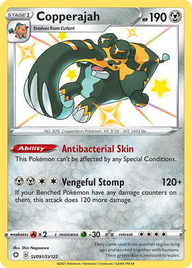 Copperajah Sv091 122 Shiny Vault Holofoil