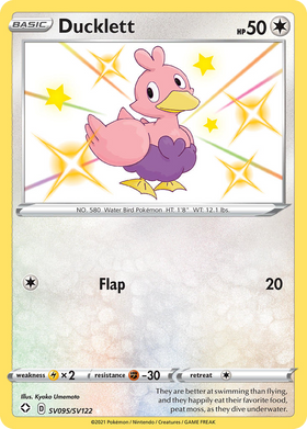 Ducklett Sv095 122 Shiny Vault Holofoil