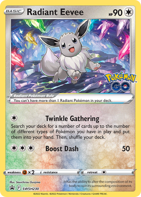 Radiant Eevee Swsh230 298 Swsh Black Star Promos Holofoil