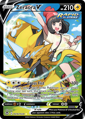Zeraora V Tg16 30 Silver Tempest Trainer Gallery Holofoil