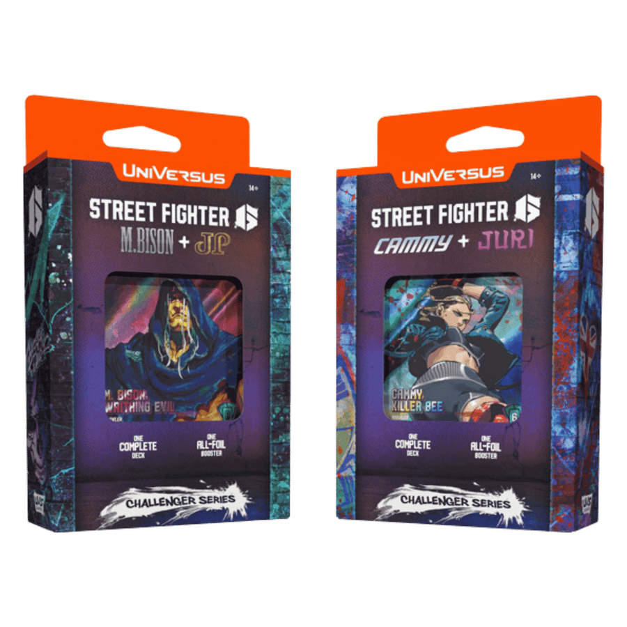 UniVersus TCG: Street Fighter 6 - Cammy + Juri / M. Bison + JP - Challenger Series Deck (Set of 2) (PREORDER)