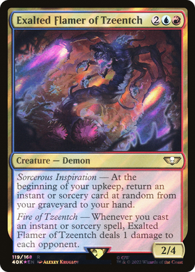 Exalted Flamer of Tzeentch (40K-119★) - Warhammer 40,000 Commander Foil