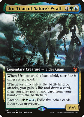 Uro, Titan of Nature's Wrath (THB-343) - Theros Beyond Death: (Extended Art) Foil