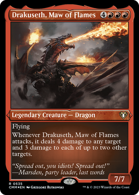 Drakuseth, Maw of Flames (CMM-535) - Commander Masters Etched Foil