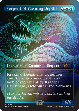 Serpent of Yawning Depths (SLD-1489★) - Secret Lair Drop (Borderless) Foil