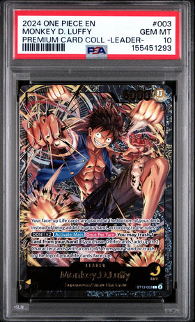 2024 ONE PIECE PREMIUM CARD COLLECTION -LEADER COLLECTION- 003 MONKEY D. LUFFY PSA 10