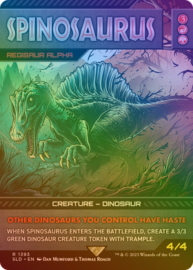Regisaur Alpha (SLD-1393★) - Secret Lair Drop / Spinosaurus (Borderless) Foil