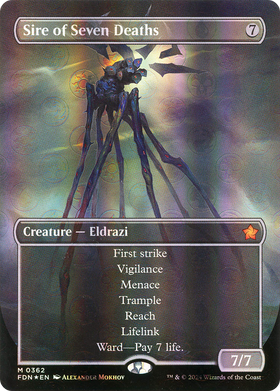 Sire of Seven Deaths (FDN-362) - Foundations (Borderless) Foil