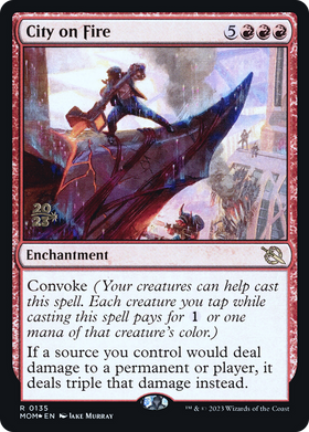 City on Fire (PRE-135S) - March of the Machine Promos Foil