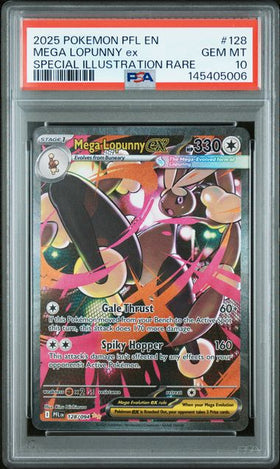 2025 POKEMON PFL EN-PHANTASMAL FLAMES MEGA LOPUNNY EX SPECIAL ILLUSTRATION RARE #128