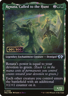 Renata, Called to the Hunt (MUL-158Z) - Multiverse Legends: (Showcase, enchantment) Foil