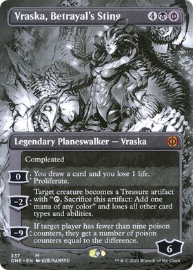 Vraska, Betrayal's Sting (ONE-337) - Phyrexia: All Will Be One: (Showcase) (Borderless) Foil