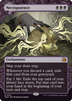 Necropotence (WOT-031) - Wilds of Eldraine: Enchanting Tales: (Showcase) (Borderless)