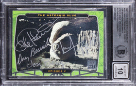 (4) Peterson +3 Signed 2007 Star Wars 30th Anniv #85 Card Auto 10! BAS Slabbed