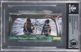 (2) Rose & Home Signed 1996 Star Wars ROTJ #86 Card Auto Graded 10! BAS Slabbed