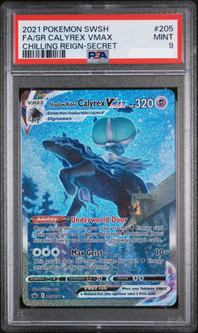 PSA 9 FA/SR CALYREX VMAX CHILLING REIGN-SECRET