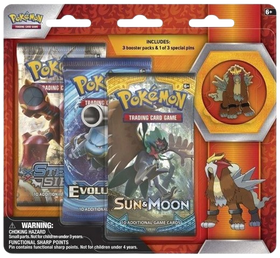 Legendary Beasts Entei Pin 3-Pack Blister