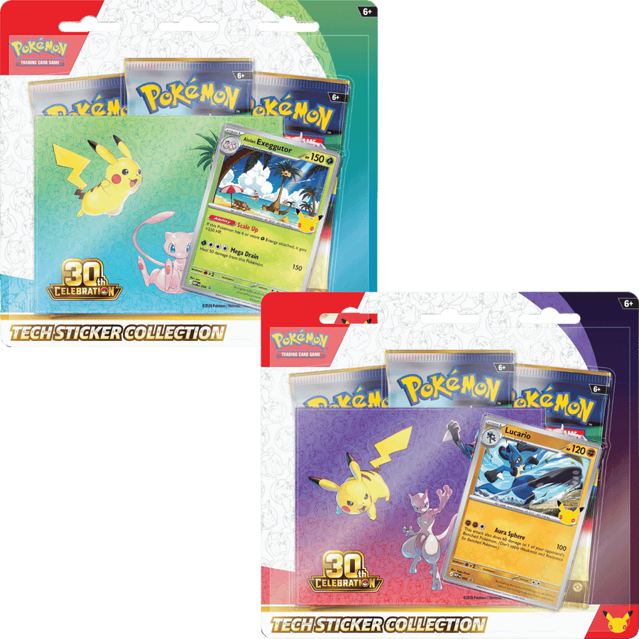 Pokemon: 30th Celebration - Alolan Exeggutor / Lucario Tech Sticker Collection (Set of 2) (PREORDER)