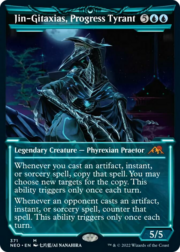 Jin-Gitaxias, Progress Tyrant (NEO-371) - Kamigawa: Neon Dynasty: (Showcase) Foil