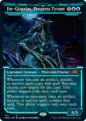 Jin-Gitaxias, Progress Tyrant (NEO-371) - Kamigawa: Neon Dynasty: (Showcase)