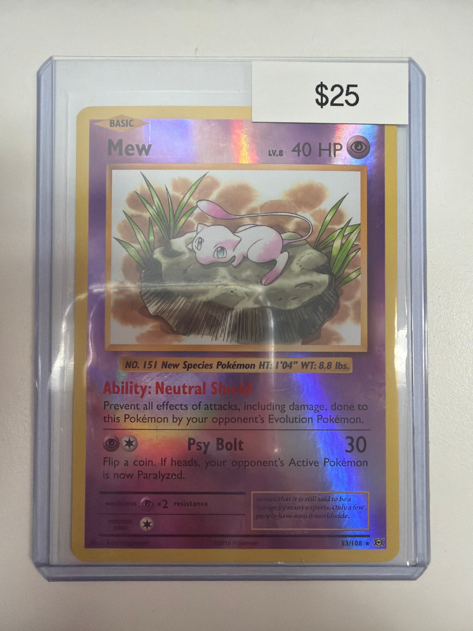 Pokemon Mew Reverse Holo 53/108