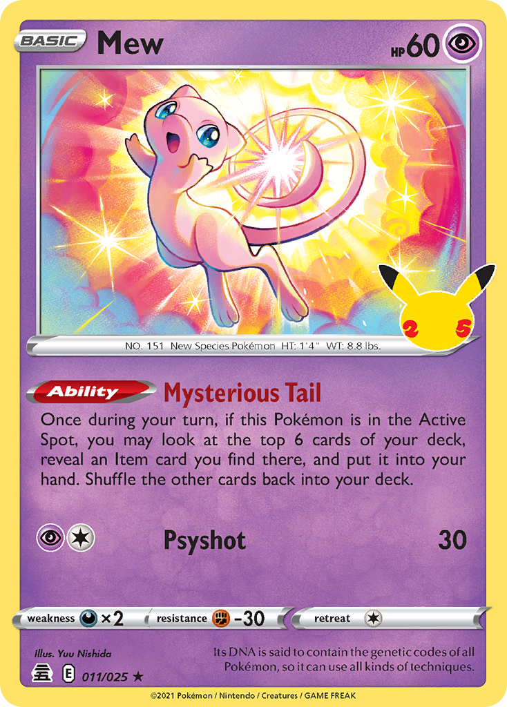 Mew 11 25 Celebrations Holofoil