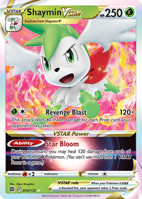 Shaymin Vstar 14 172 Brilliant Stars Holofoil