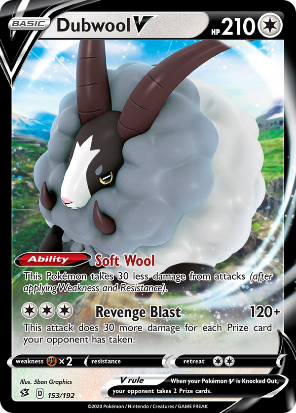 Dubwool V 153 192 Rebel Clash Holofoil