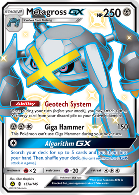 Metagross Gx 157a 145 Guardians Rising Holofoil