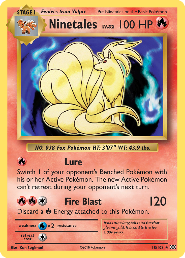 Ninetales 15 108 Evolutions Holofoil