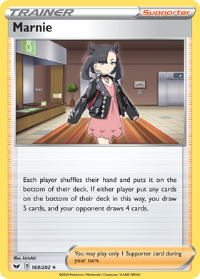 Marnie 169 202 Sword Shield Holofoil