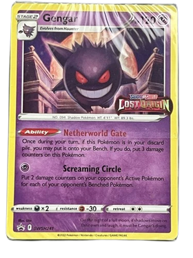 Gengar SWSH241 Lost Origin Pre-Release Deck Promo - Sealed