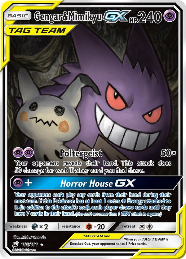 Gengar & Mimikyu GX (Alternate Full Art) - 165/181 - (SM - Team Up)