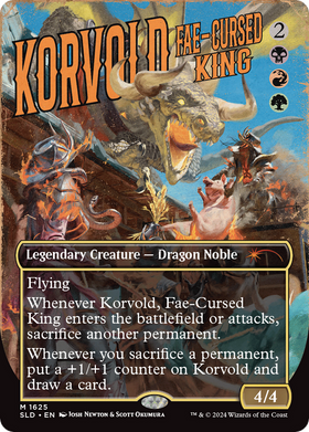 Korvold, Fae-Cursed King (SLD-1625) - Secret Lair Drop (Borderless) Foil