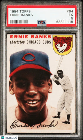 1954 Topps Baseball Ernie Banks RC Rookie #94 PSA 5