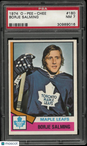 1974 O-Pee-Chee OPC Hockey Borje Salming PSA 7