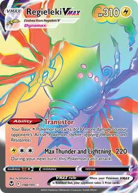 Regieleki Vmax 198 195 Silver Tempest Holofoil