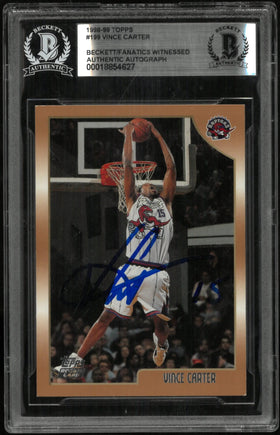 1998-99 Topps Basketball Vince Carter Rookie In Person Auto BGS Authentic