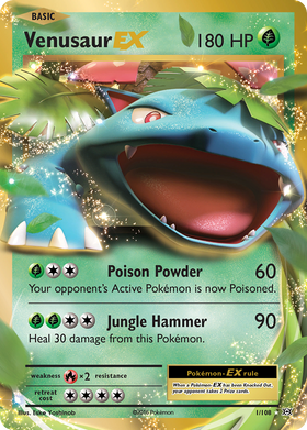 Venusaur Ex 1 108 Evolutions Holofoil