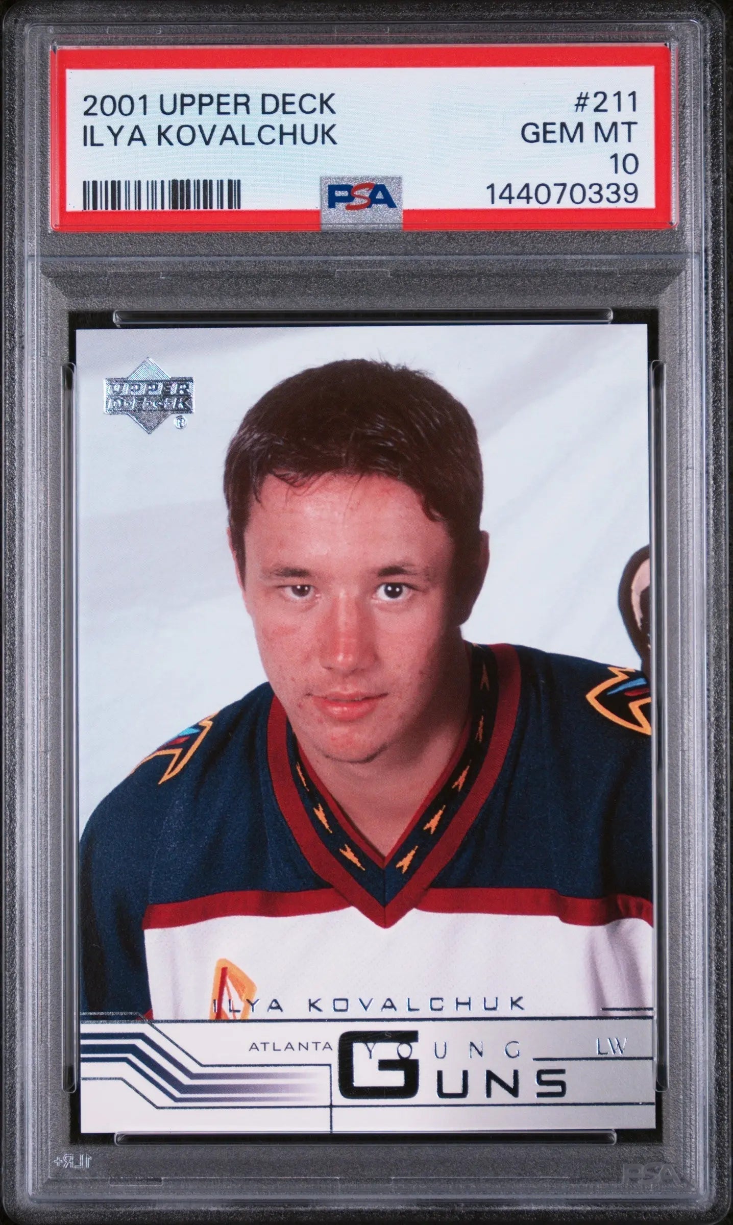 2001-02 Upper Deck Hockey Ilya Kovalchuk Young Guns RC Rookie #211 PSA 10